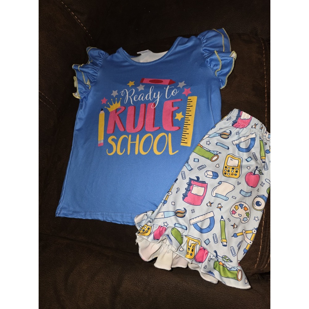 Boutique ready to rule school back to school outfit top shorts 5 6